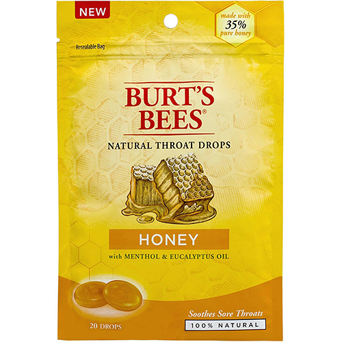 BURT'S BEES - NATURAL THROAT DROPS - (Honey) - 20pcs