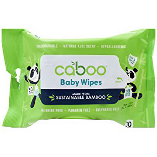 CABOO - BABY WIPES - TREE FREE - PARABEN FREE - SULPHATES FREE - 30 wipes