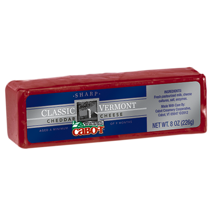 CABOT - SHARP CLASSIC VERMONT CHEDDAR CHEESE - 8oz