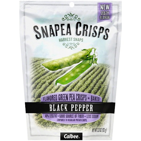 CALBEE - HARVEST SNAPS ORIGINAL GREEN PEA CRISPS BAKED - NON GMO - (Black Pepper) - 3.3oz