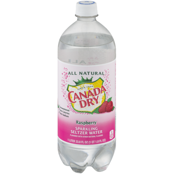 CANADA DRY - SPARKLING SELTZER WATER - (Raspberry) - 1L
