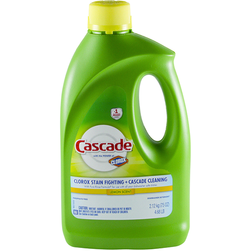 CASCADE - DISHWASHER DETERGENT - (6X Tougher Than Greasy Messes + Clorox Stain Fighting) - 75oz