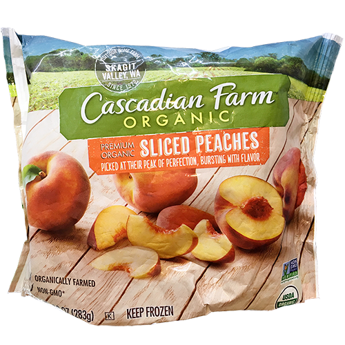 CASCADIAN FARM - ORGANIC SLICED PEACHES - NON GMO - 10oz