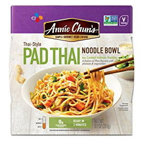 CJ - ANNIE CHUN'S - PAD THAI - NOODLE BOWL - NON_GMO - VEGAN - 8.1oz