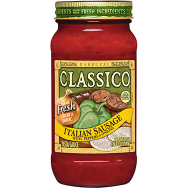 CLASSICO - RED PASTA SAUCE - (Italian Sausage with Peppers & Onions) - 24oz