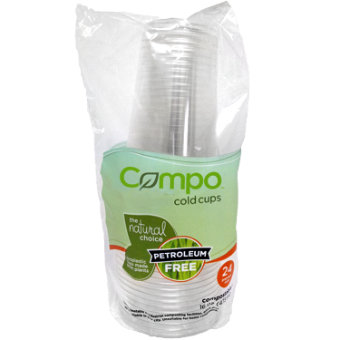 COMPO - 16oz COMPOSTABLE COLD CUPS - 24 CUPS