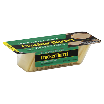 CRACKER BARREL - SHARP WHITE CHEDDAR 24 CRACKER CUTS - 7oz