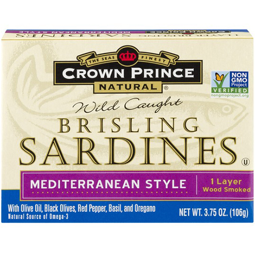 CROWN PRINCE - BRISLING SARDINES - (Mediterranean Style) - 3.75oz