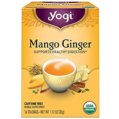 YOGI - HERBAL TEA CAFFEINE FREE - NON GMO - (Mango Ginger) - 16 Tea Bags