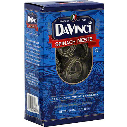 DAVINCI - SPINACH NESTS 100% DRUM WHEAT SEMOLINA - 16oz