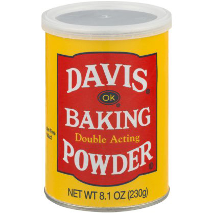 DAVIS - BAKING POWDER DOUBLE ACTING - GLUTEN FREE - COOKING & BAKING - 8.1oz