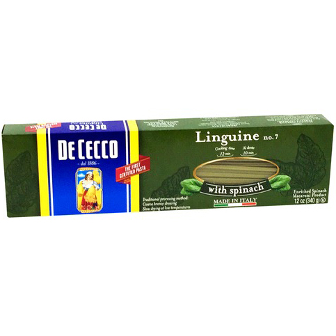 DE CECCO - NO.7 Linguine with Spinach - 1LB