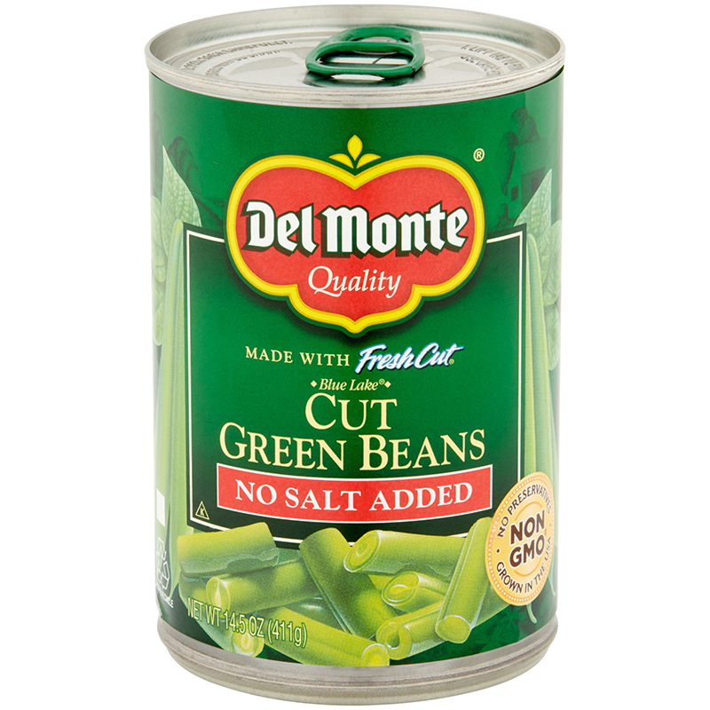 DEL MONTE - FRESH CUT | CUT GREEN BEANS - NON GMO - (No Salted) - 14.5oz