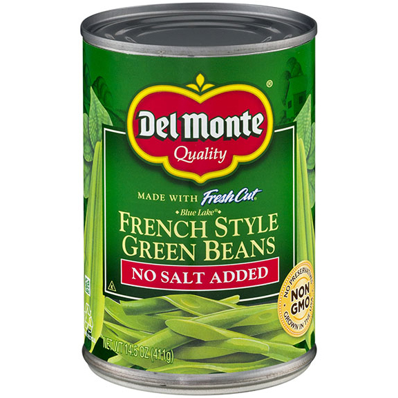 DEL MONTE - FRESH CUT FRENCH STYLE GREEN BEANS - NON GMO - (No Salted) - 14.5oz