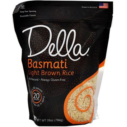 DELLA - BASMATI & LIGHT BROWN RICE - NON GMO - GLUTEN FREE - 28oz