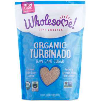 WHOLESOME! - ORGANIC RAW CANE TURBINADO SUGAR - NON GMO - GLUTEN FREE - 24oz