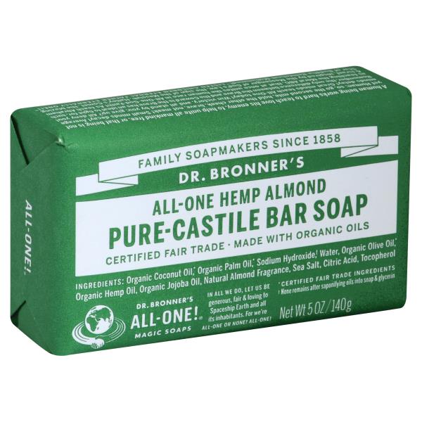 DR.BRONNER'S - PURE CASTILE BAR SOAP - (Hemp Almond) - 5oz