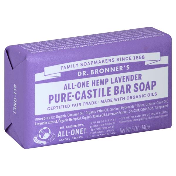 DR.BRONNER'S - PURE CASTILE BAR SOAP - (Hemp Lavender) - 5oz