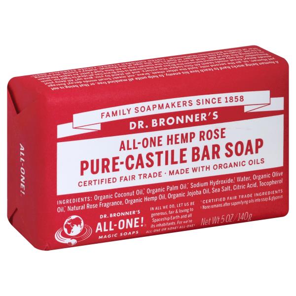 DR.BRONNER'S - PURE CASTILE BAR SOAP - (Hemp Rose) - 5oz