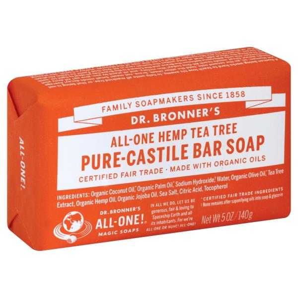 DR.BRONNER'S - PURE CASTILE BAR SOAP - (Hemp Tea Tree) - 5oz