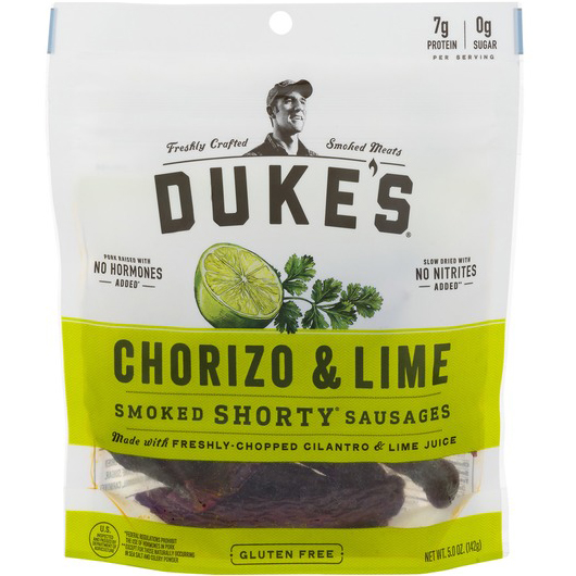 DUKE'S - SMOKED SHORTY SAUSAGES - (Chorizo & Lime) - 5oz