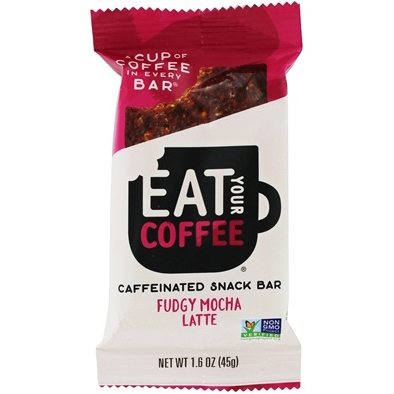 EAT YOUR COFFEE - CAFFEINATED SNACK BAR - (Fudgy Mocha Latte) - 1.6oz