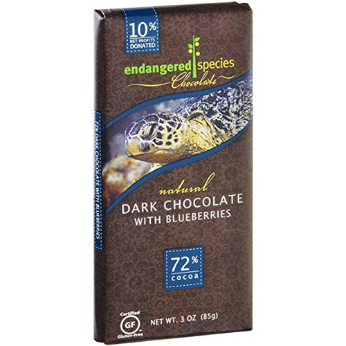 ENDANGERED SPECIES - NATURAL DARK CHOCOLATE - (with Blueberries) - 3oz