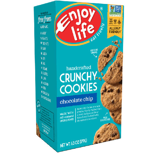 ENJOY LIFE - HANDCRAFTED CRUNCHY COOKIES - (Chocolate Chip) - 6.3oz