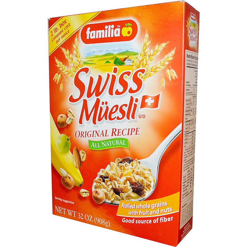 FAMILIA - SWISS MUESLI - NATURAL - NON GMO - (Original Recipe) - 32oz