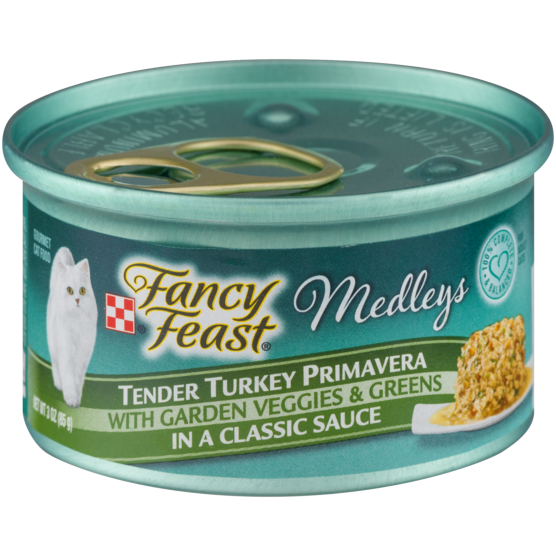 FANCY FEAST - MEDLEYS - (Tender Turkey Primavera /w Garden Veggies & Greens in a Classic Sauce)- 3oz
