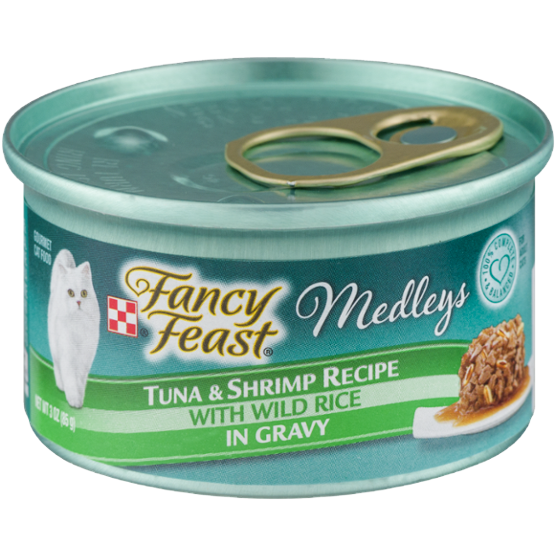 FANCY FEAST - MEDLEYS - (Tuna & Shrimp Recipe /w Wild Rice in Gravy) - 3oz