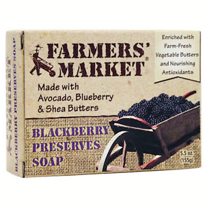 FARMERS MARKET - MADE /W ORGANIC AVOCADO BLUEBERRY & SHEA BUTTERS MOISTURIZING SOAP - (Blackberry) -