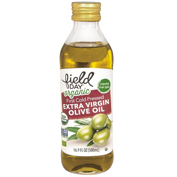 FIELD DAY - ORGANIC FIRST COLD PRESSED EXTRA VIRGIN OLIVE OIL - NON GMO - 17oz