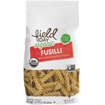 FIELD DAY - ORGANIC FUSILLI - NON GMO - VEGAN - (Drum Wheat Semolina) - 16oz