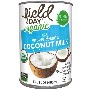 FIELD DAY - ORGANIC UNSWEETENED COCONUT MILK - NON GMO - (Light) - 13.5oz