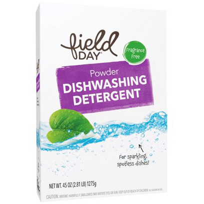 FIELD DAY - POWDER DISHWASHING DETERGENT - (Fragrance Free) - 45oz