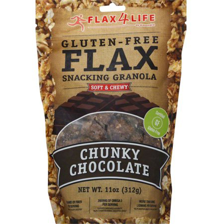 FLAX 4 LIFE - GLUTEN FREE FLAX SNACKING GRANOLA - (Chunky Chocolate) - 11oz