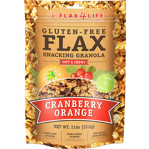 FLAX 4 LIFE - GLUTEN FREE FLAX SNACKING GRANOLA - (Cranberry Orange) - 11oz