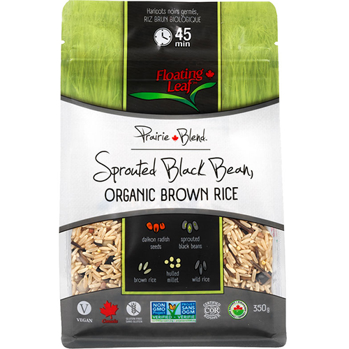 FLOATING LEAF - SPROUTED BLACK BEAN O628149220747RGANIC BROWN RICE - NON GMO - 12oz