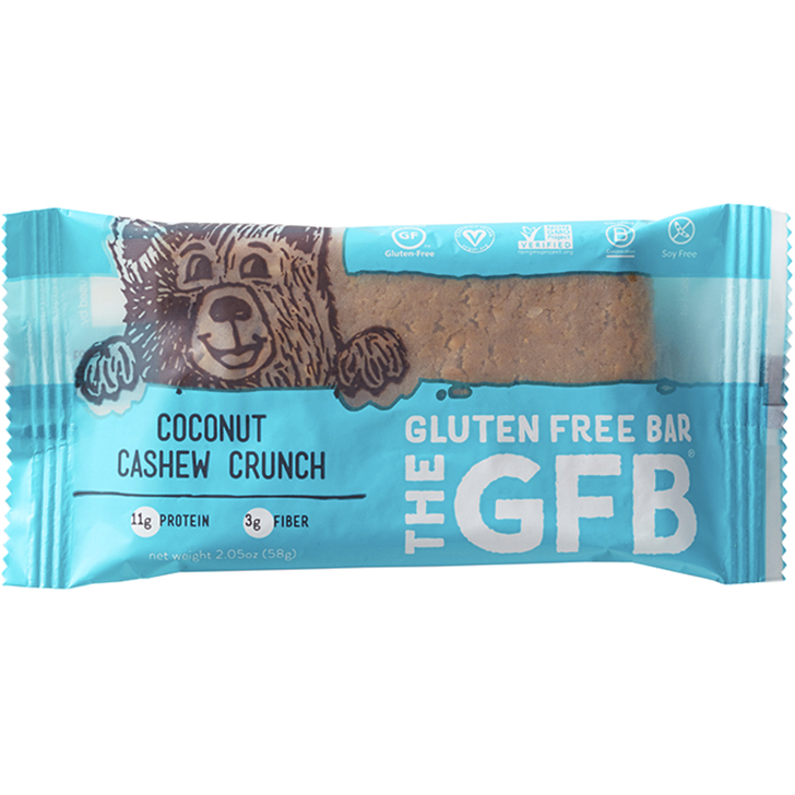 GFB - THE GLUTEN FREE BAR - NON GMO - GLUTEN FREE - VEGAN - (Coconut Cashew Crunch) - 2.05oz