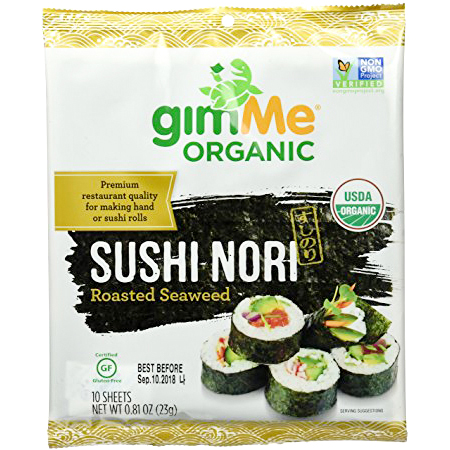 GIMME ORGANIC - SUSHI NORI | ROASTED SEAWEED - NON GMO - 0.81oz