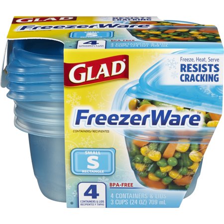 GLAD - FREEZER WARE - (Small) - 4containers