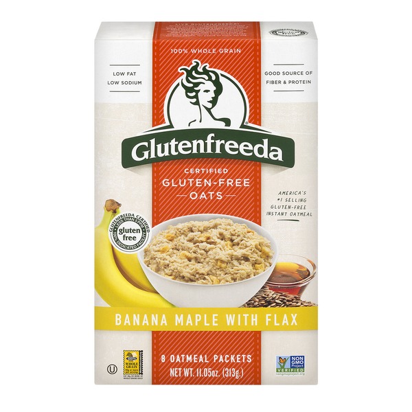 GLUTENFREEDA - 100% WHOLE GRAIN OATS - (Banana Maple with Flax) - 11.2oz