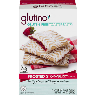 GLUTINO - GLUTEN FREE TOASTER PASTRY - (Strawberry) - 10.9oz