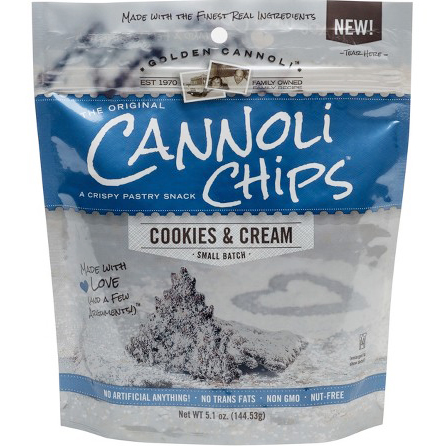 GOLDEN CANNOLI - CANNOLI CHIPS - NON GMO - (Cookie & Cream) - 5.1oz