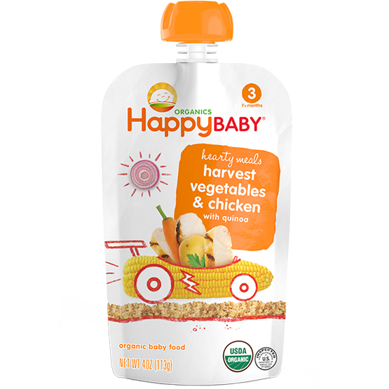 HAPPY BABY - HARVEST VEGETABLES & CHICKEN WITH QUINOA - 4oz