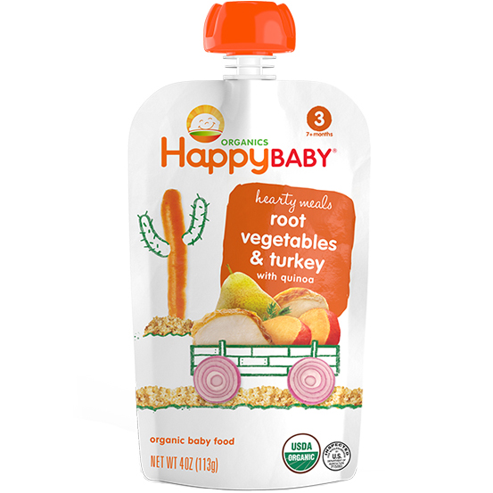 HAPPY BABY - ROOT VEGETABLES & TURKEY WITH QUINOA - 4oz