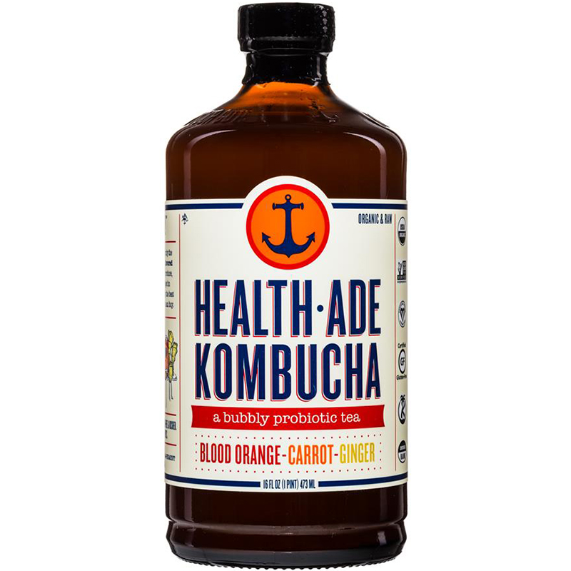 HEALTH ADE - KOMBUCHA TEA - (Blood Orange - Carrot - Ginger) - 16oz