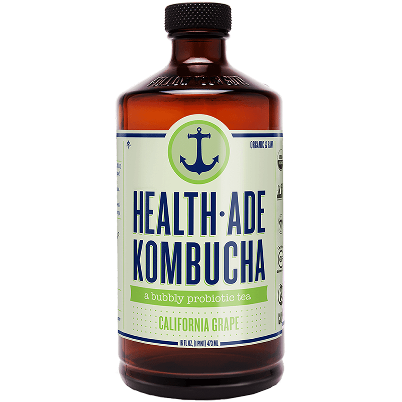 HEALTH ADE - KOMBUCHA TEA - (California Grape) - 16oz