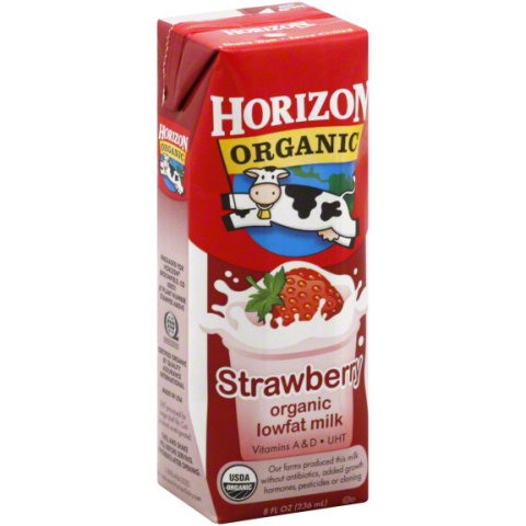 HORIZON - ORGANIC LOW FAT MILK - (Strawberry) - 8oz